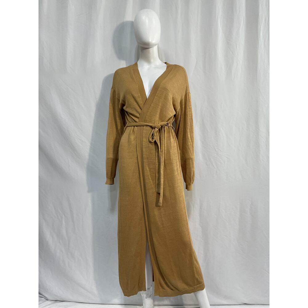 L*Space 'Azores' Tan Linen Duster Cardigan Size XS